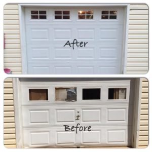 Before and After Garage Door