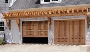 Real wood garage doors