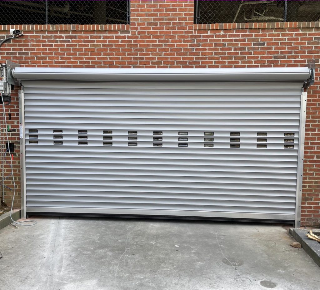 Rolling Steel Springless High Cycle Door For Parking Garage