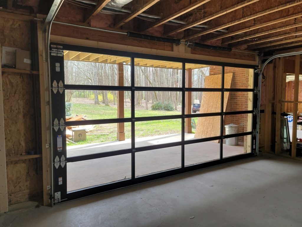 Full View Aluminum Glass Garage Door Basement