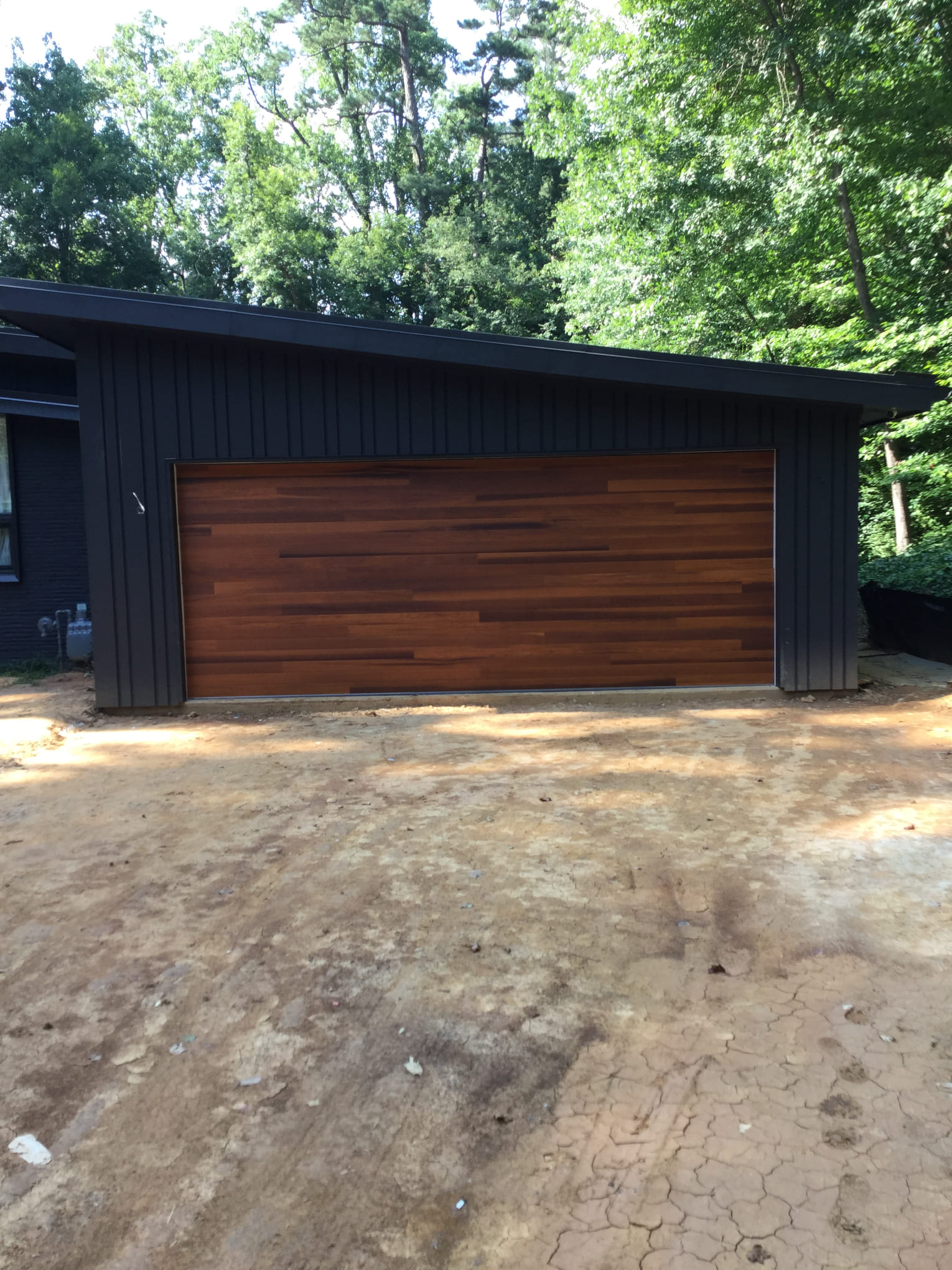 Cedar Plank Modern Garage Door Atlanta GA