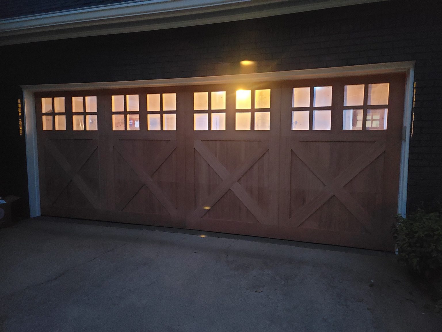 Custom Mahogany Wood Garage Doors Atlanta GA