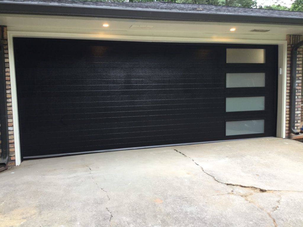 Black Flush Garage Door