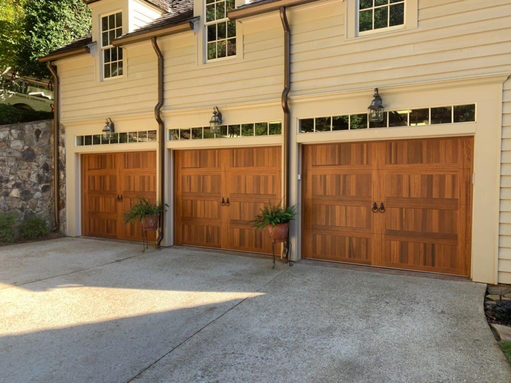 Faux Wood Cedar Garage Doors